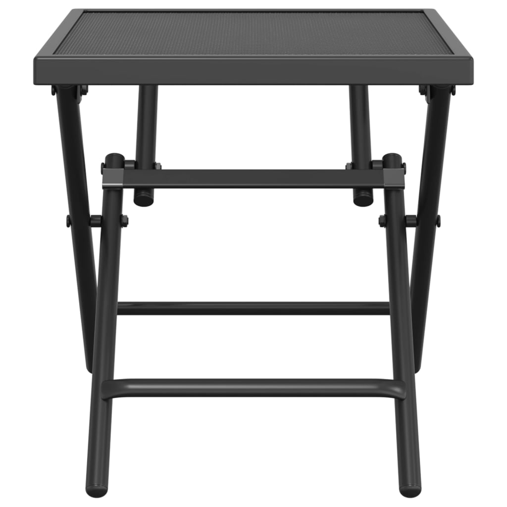 vidaXL Table de jardin pliable anthracite 38x38x38 cm Treillis d'acier - Image 3