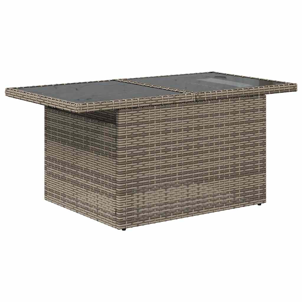 vidaXL Salon de jardin avec coussins 7 pcs gris résine tressée acacia - Image 6