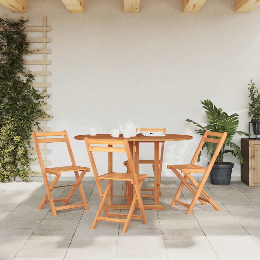 vidaXL Table pliable de jardin papillon 120x70x75 cm Bois teck solide - Image 3