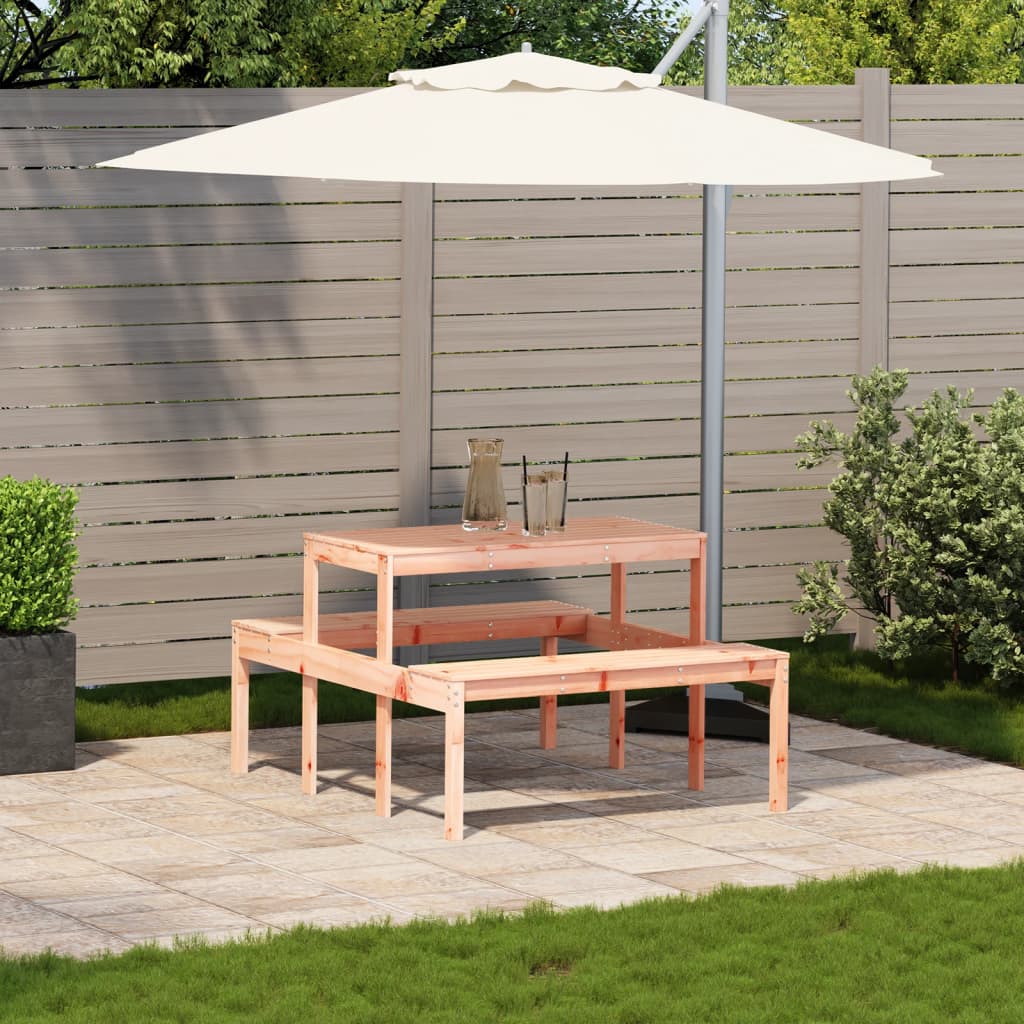 vidaXL Table de pique-nique 110x134x75 cm bois massif de douglas - Image 3