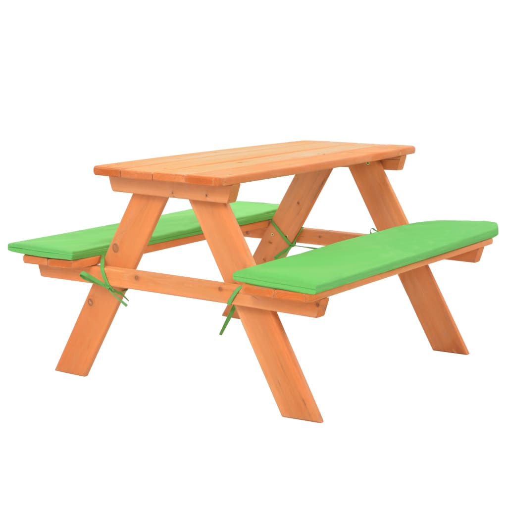 vidaXL Table de pique-nique pour enfants avec bancs 89x79x50 cm Sapin
