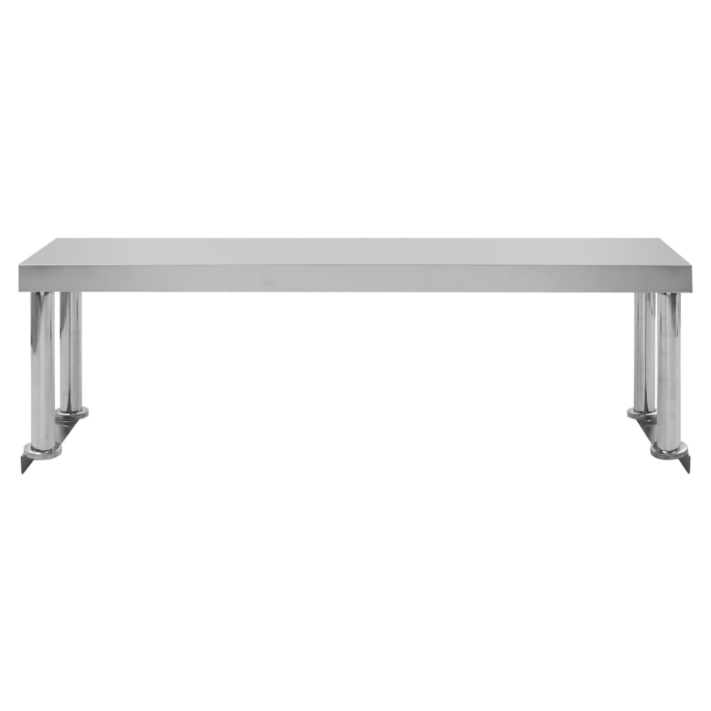 vidaXL Étagère de table de travail 120x30x35 cm Acier inoxydable - Image 4