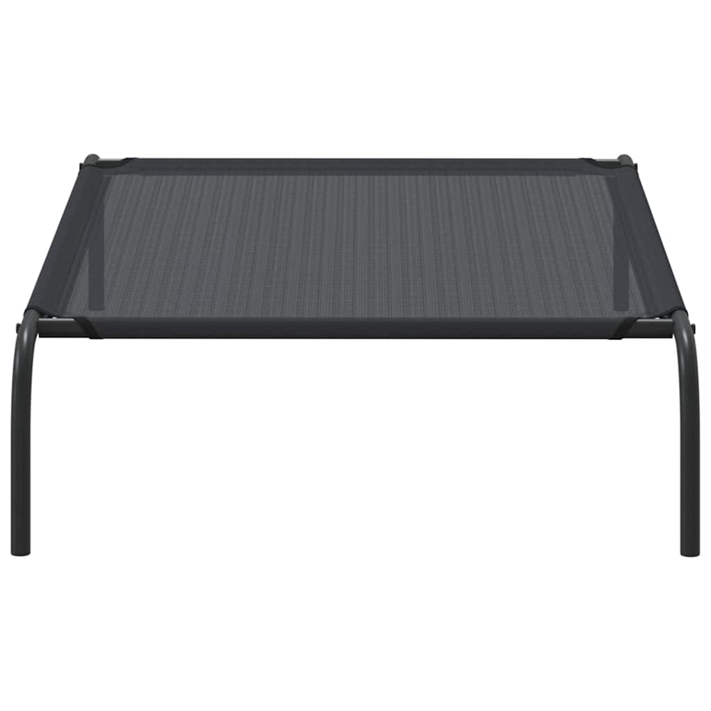 vidaXL Lit surélevé pour chien Noir L Textilène - Image 5