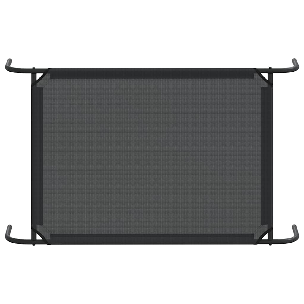 vidaXL Lit surélevé pour chien Noir L Textilène - Image 6