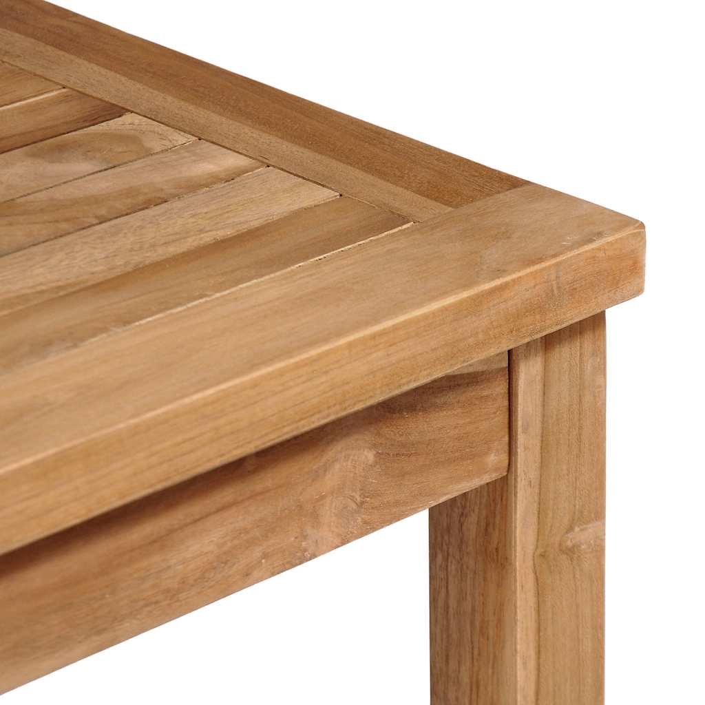 vidaXL Table de jardin 80x80x77 cm Bois de teck solide - Image 4