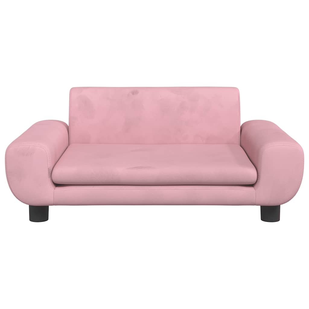 vidaXL Lit pour chien rose 70x45x33 cm velours - Image 3