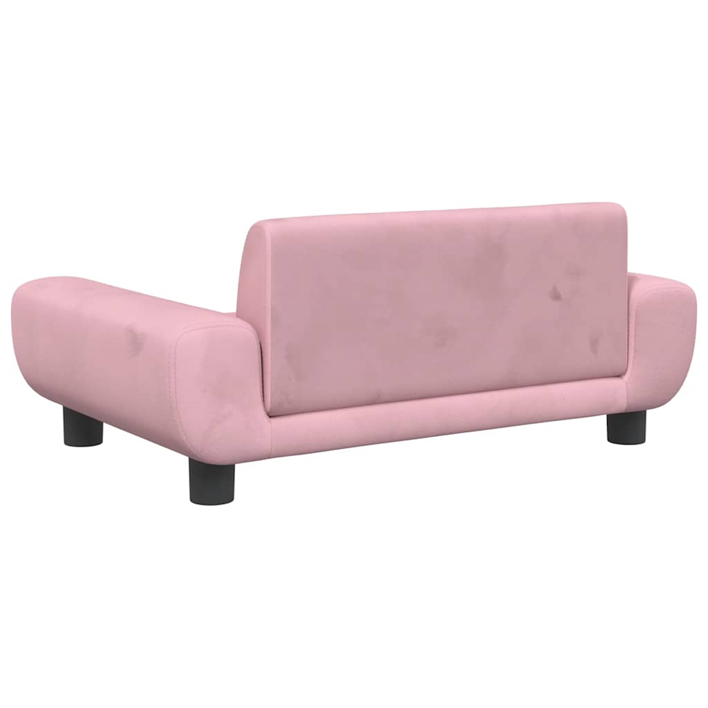 vidaXL Lit pour chien rose 70x45x33 cm velours - Image 5