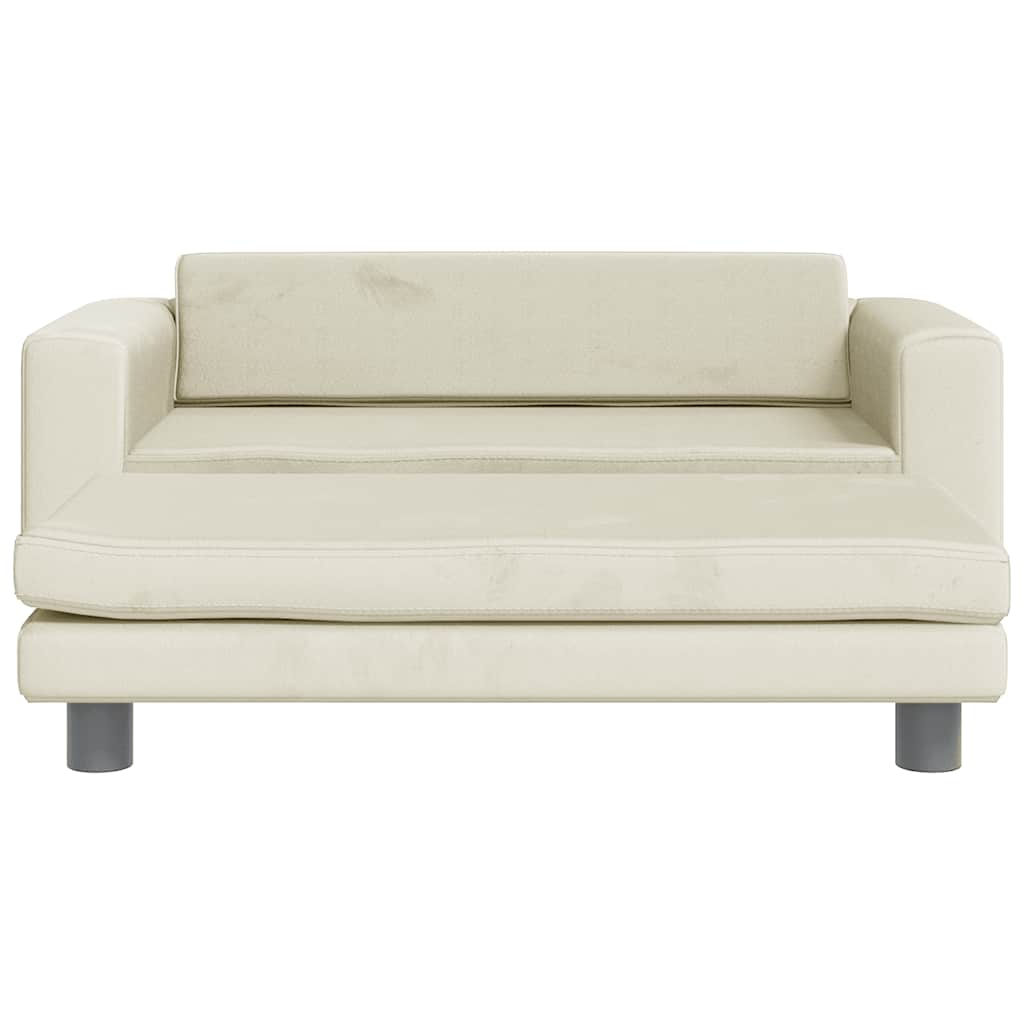 vidaXL Lit pour chien avec extension crème 100x50x30 cm velours - Image 3