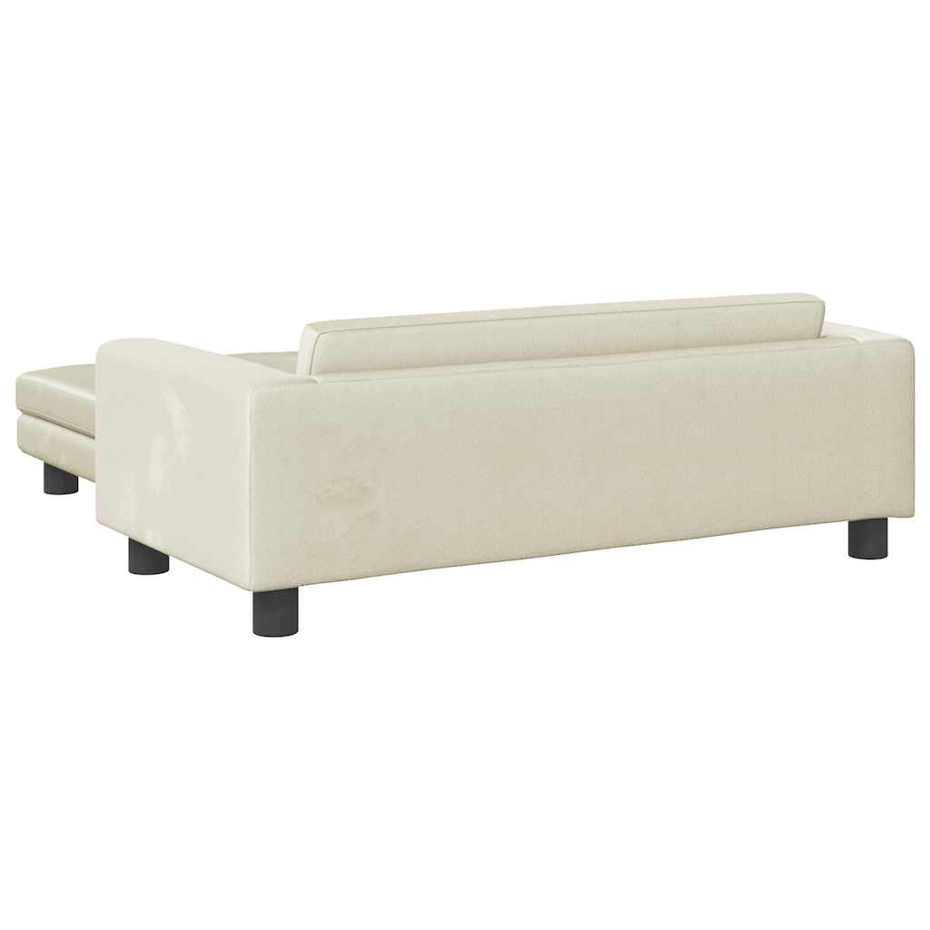 vidaXL Lit pour chien avec extension crème 100x50x30 cm velours - Image 5