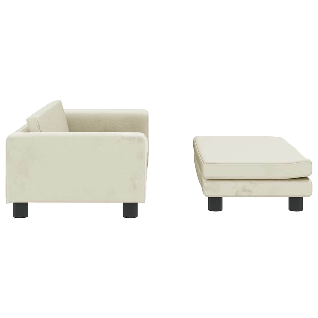 vidaXL Lit pour chien avec extension crème 100x50x30 cm velours - Image 4