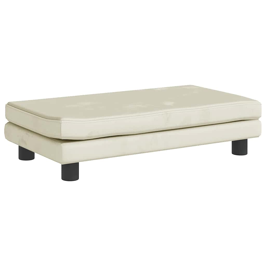 vidaXL Lit pour chien avec extension crème 100x50x30 cm velours - Image 6