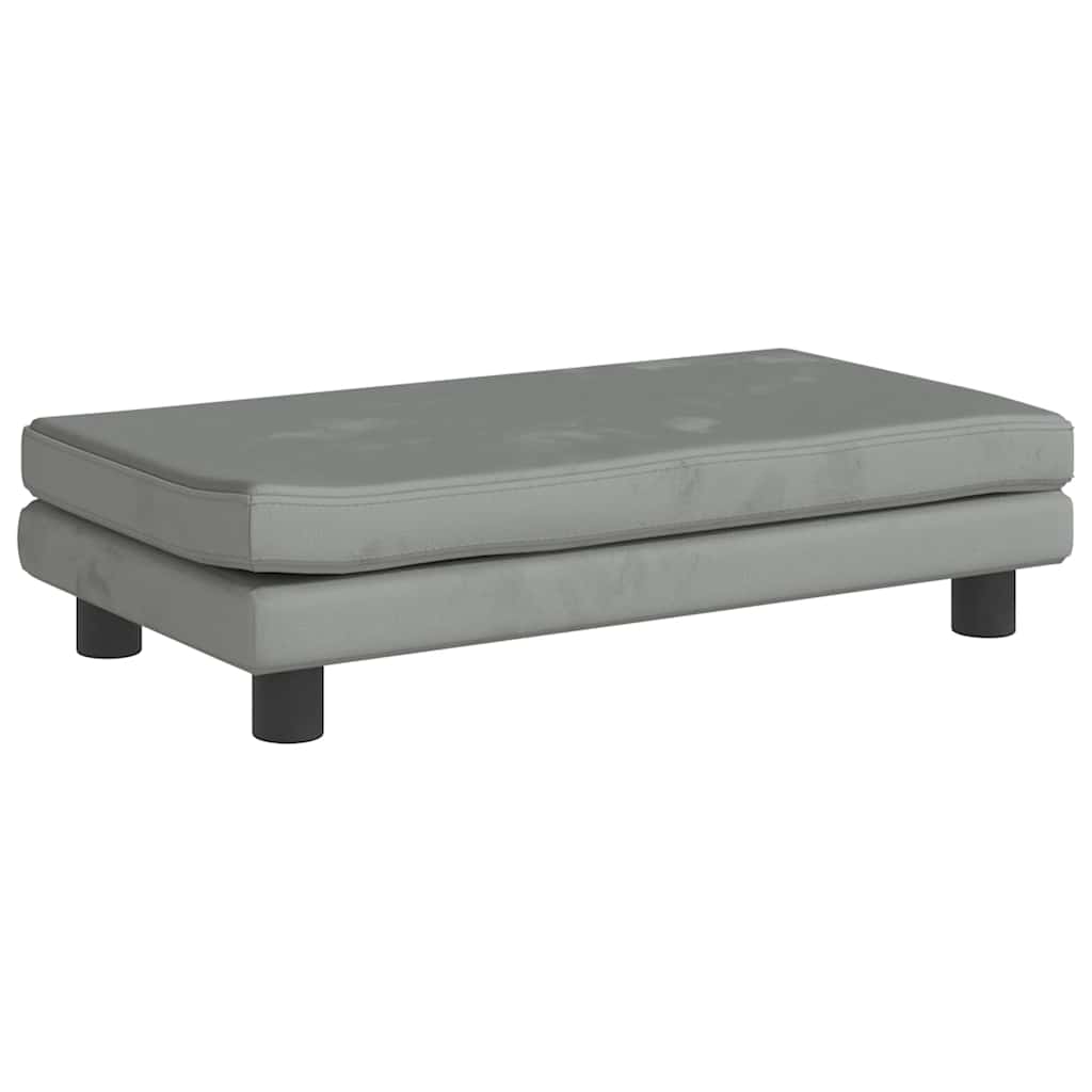 vidaXL Lit pour chien avec extension gris clair 100x50x30 cm velours - Image 6