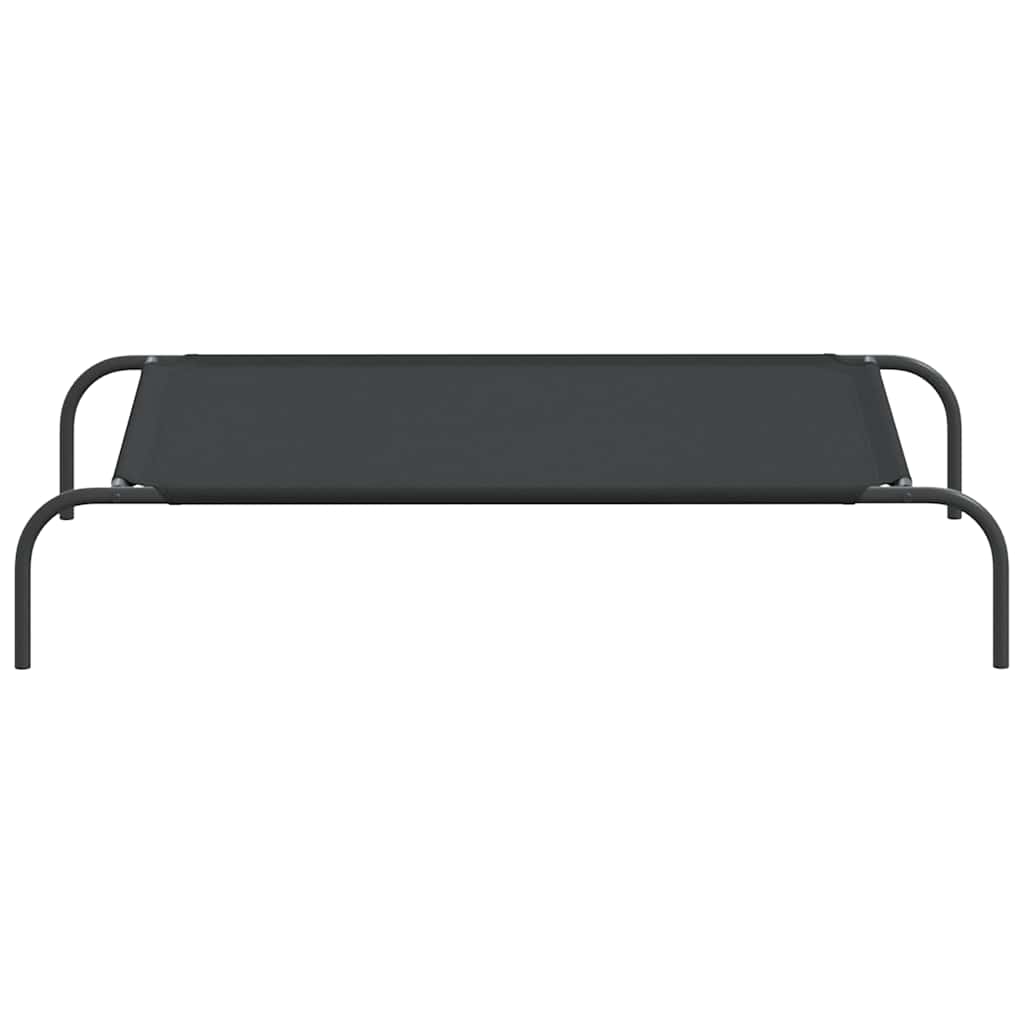 VidaXL Lit surélevé pour chien noir 110x65x20 cm tissu oxford et acier - Image 4