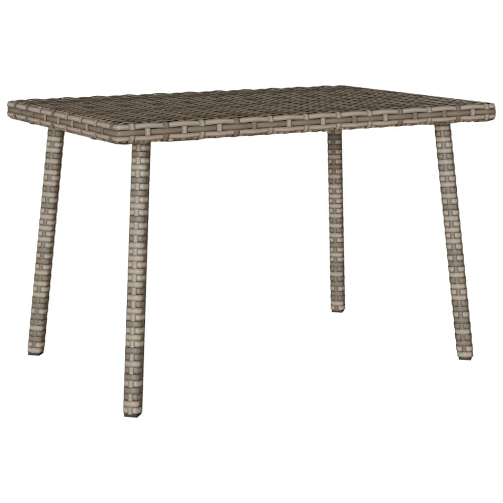 VidaXL Table basse de jardin rectangulaire gris 60x40x37 cm rotin