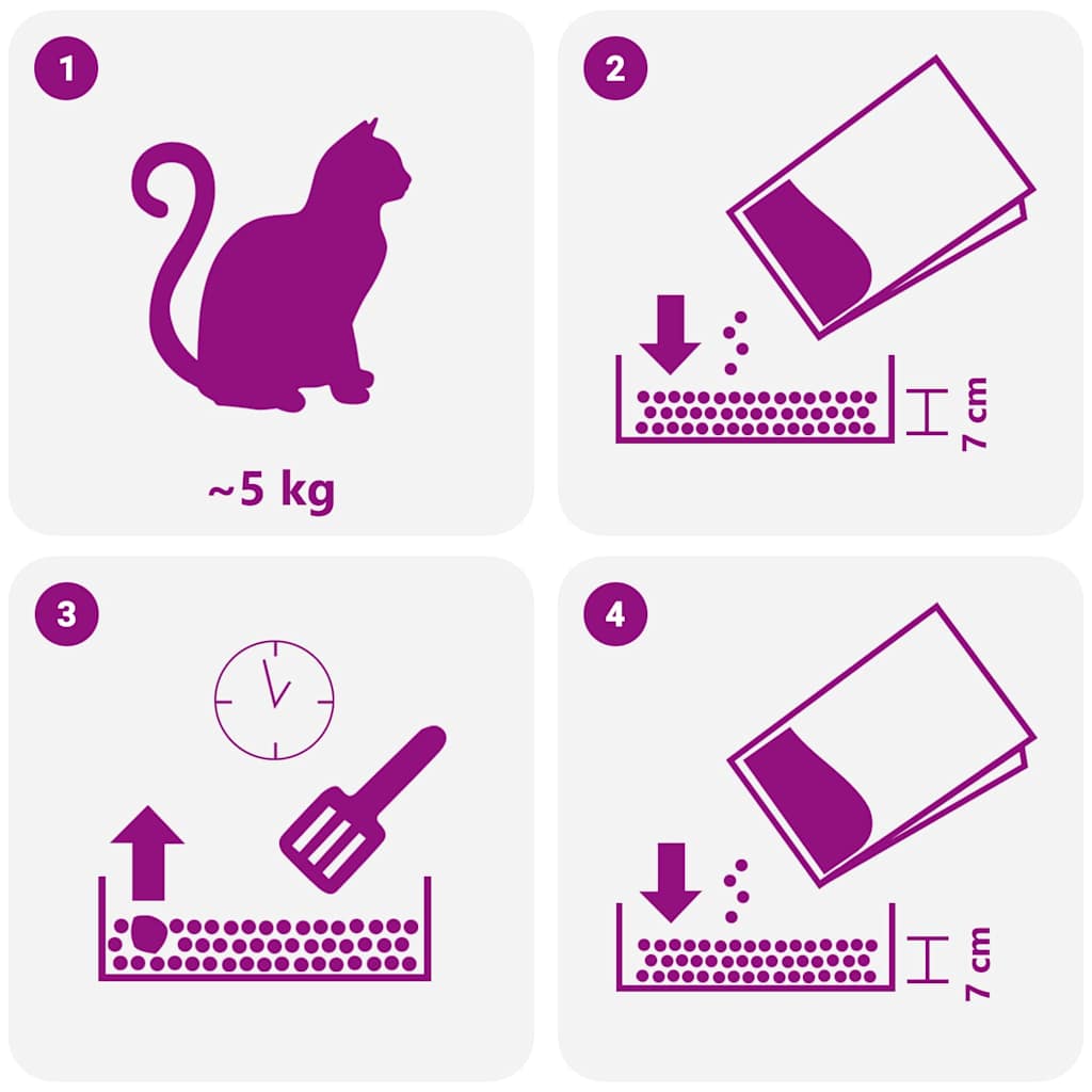 VidaXL Litière pour chat avec poudre pour bébé, parfum Bentonite, 20 L - Image 6