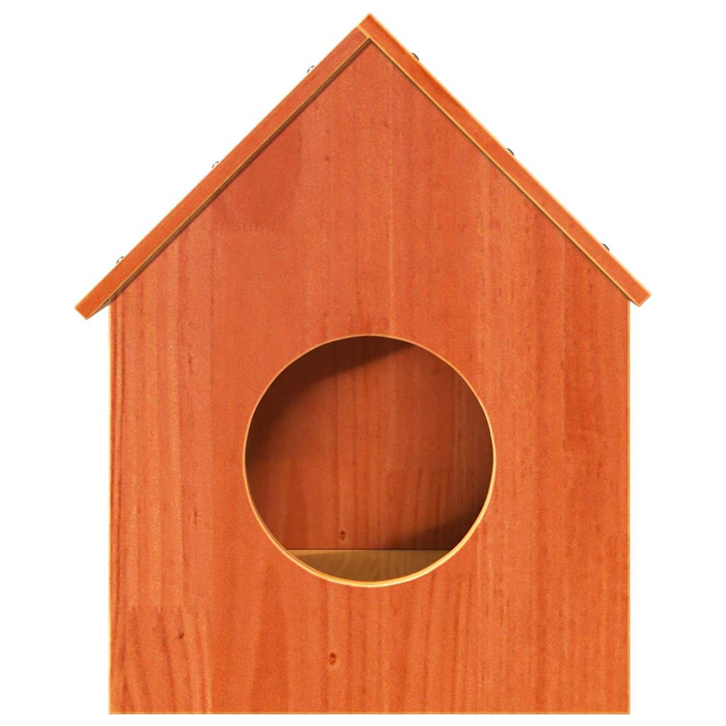 vidaXL Maison pour chat cire marron 41x50x50 cm bois de pin massif - Image 3
