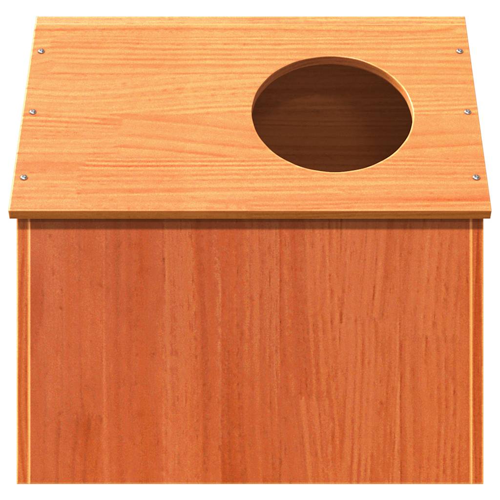 vidaXL Maison pour chat cire marron 41x50x50 cm bois de pin massif - Image 4