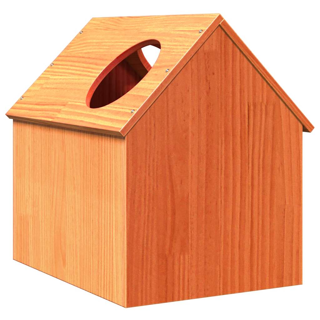 vidaXL Maison pour chat cire marron 41x50x50 cm bois de pin massif - Image 5