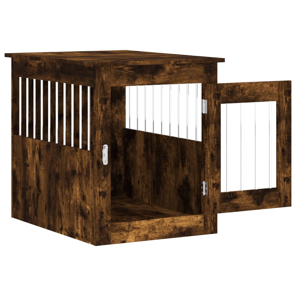 vidaXL Meuble de cage pour chiens chêne fumé 55x75x65 cm - Image 6
