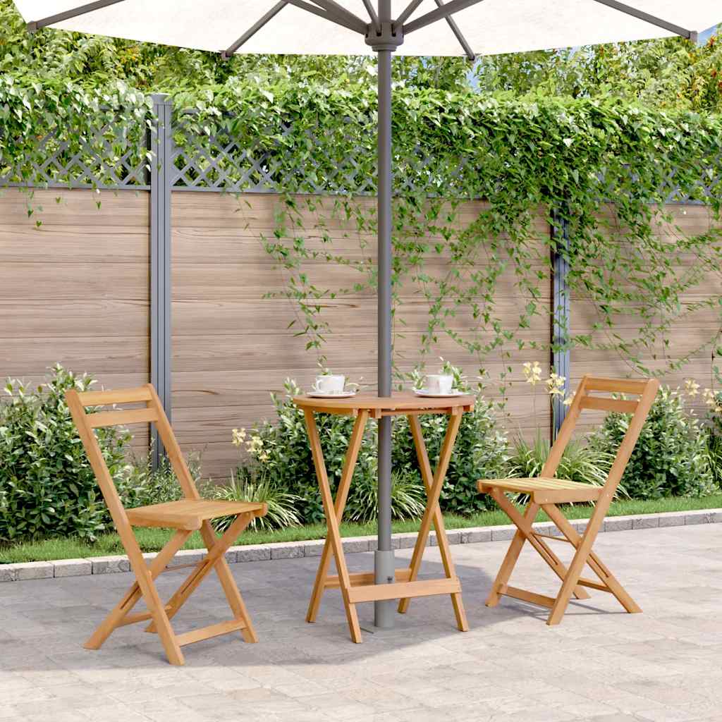 vidaXL Table pliable de jardin 60x75 cm bois d'acacia massif