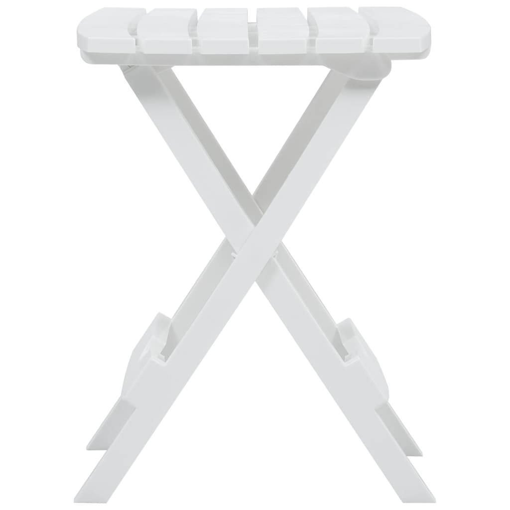 vidaXL Table pliable de jardin 45,5x38,5x50 cm Blanc - Image 4