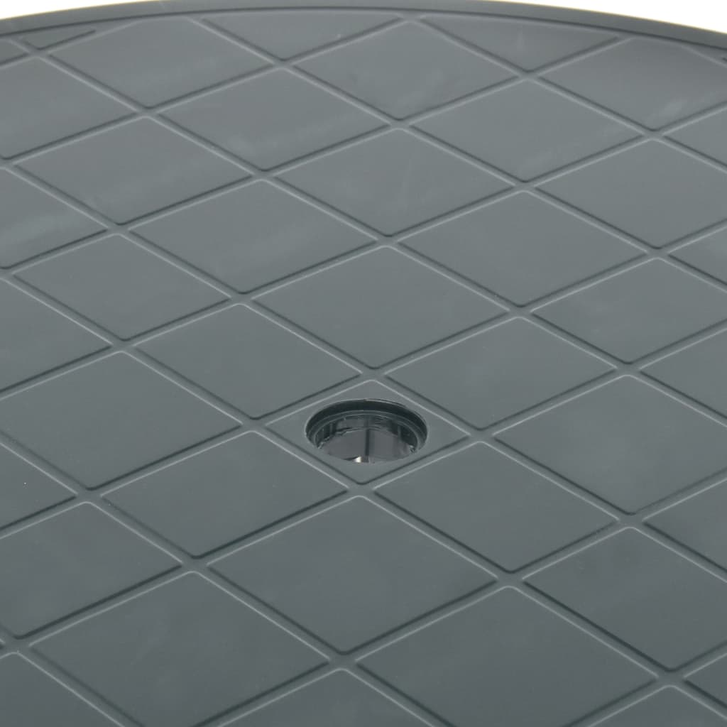 vidaXL Table de jardin Vert 89 cm Plastique - Image 5