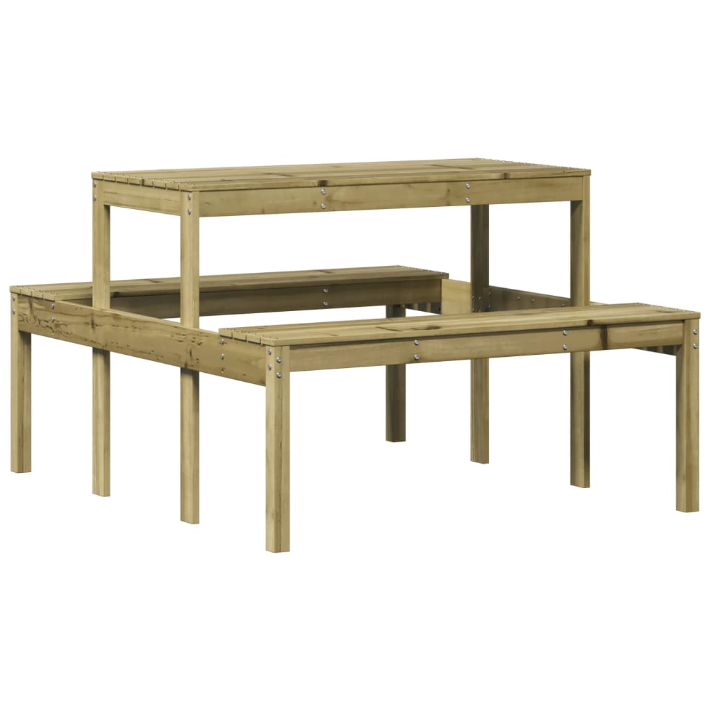 vidaXL Table de pique-nique 110x134x75 cm bois de pin imprégné - Image 6