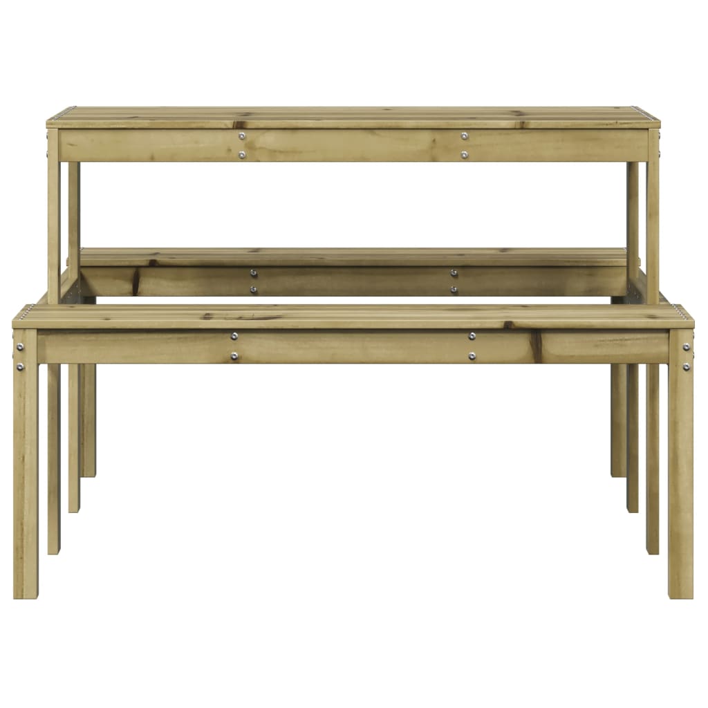 vidaXL Table de pique-nique 110x134x75 cm bois de pin imprégné - Image 4