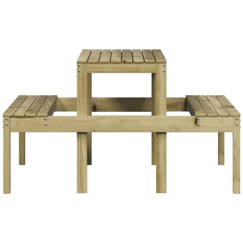 vidaXL Table de pique-nique 110x134x75 cm bois de pin imprégné - Image 5