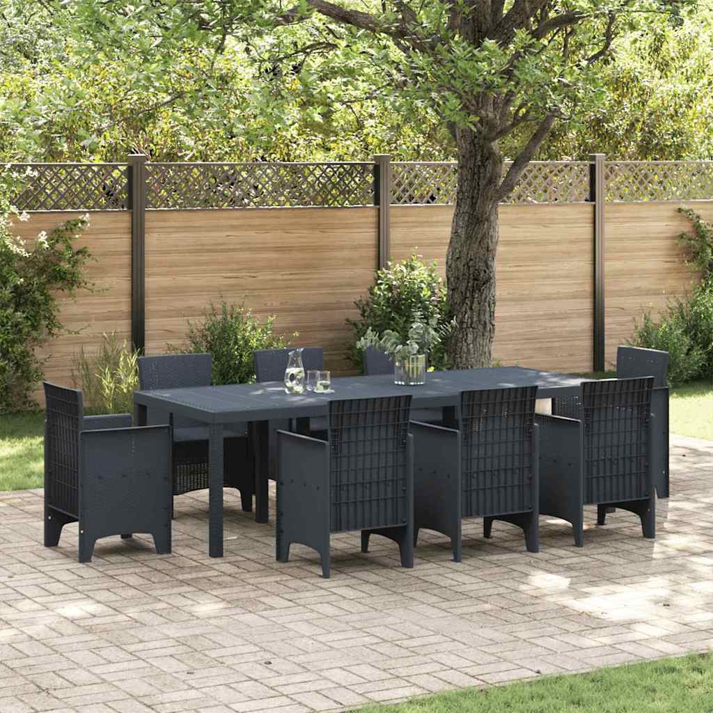 vidaXL Table de Jardin Anthracite 250 x 100 x 73 cm polyrotin