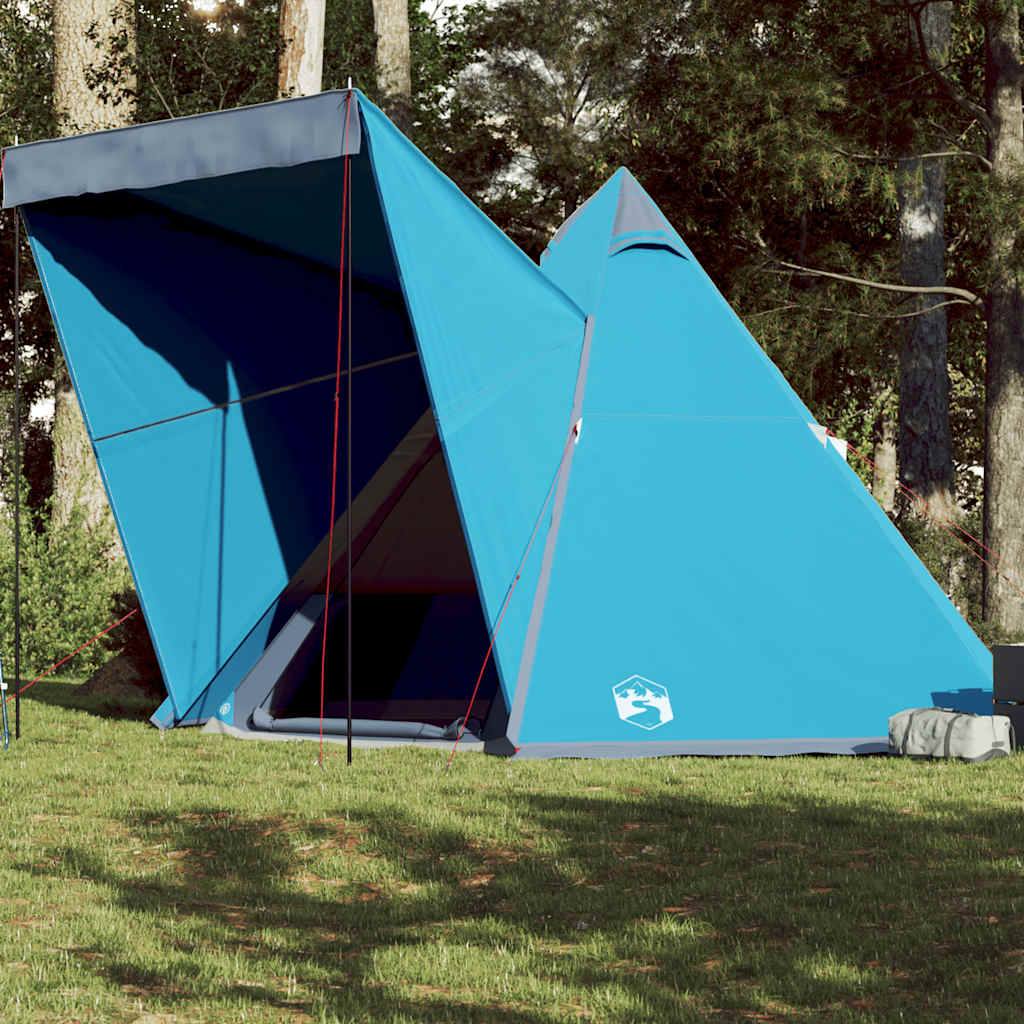 vidaXL Tente familiale tipi 6 personnes bleu imperméable