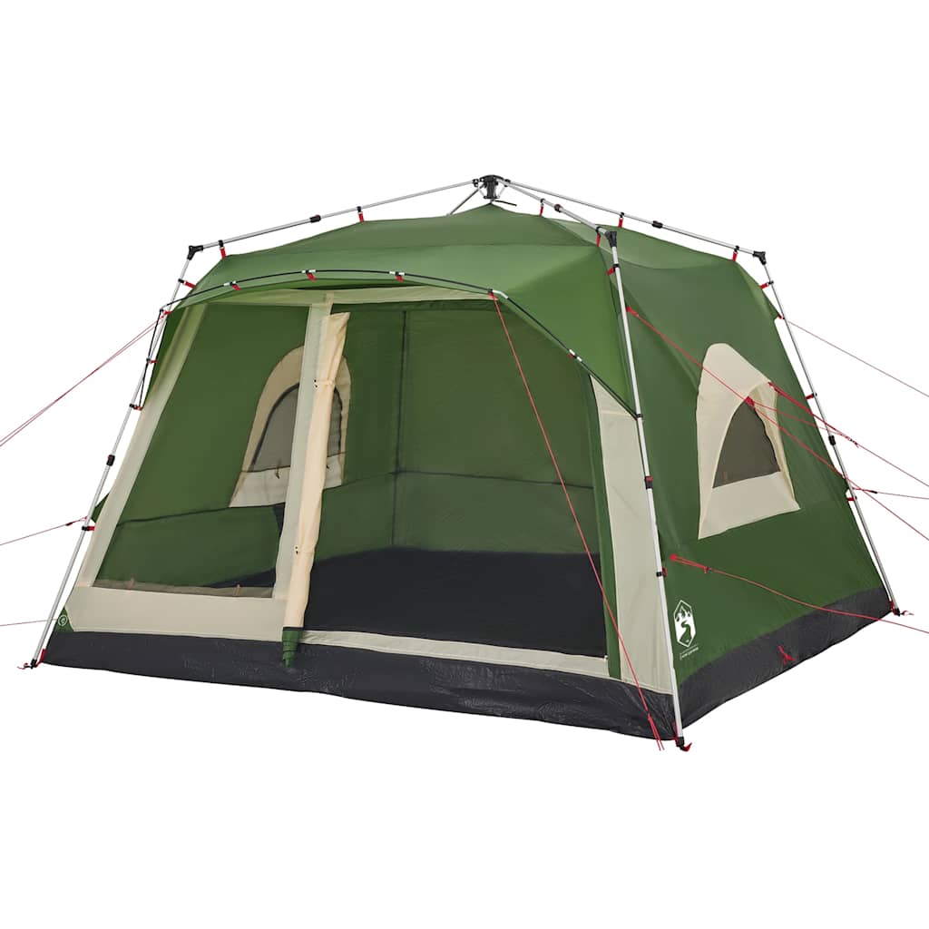 vidaXL Tente familiale cabine 7 personnes vert dégagement rapide - Image 4
