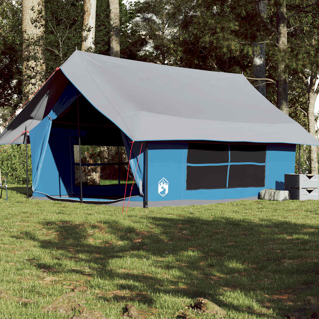vidaXL Tente de camping 5 personnes bleu imperméable