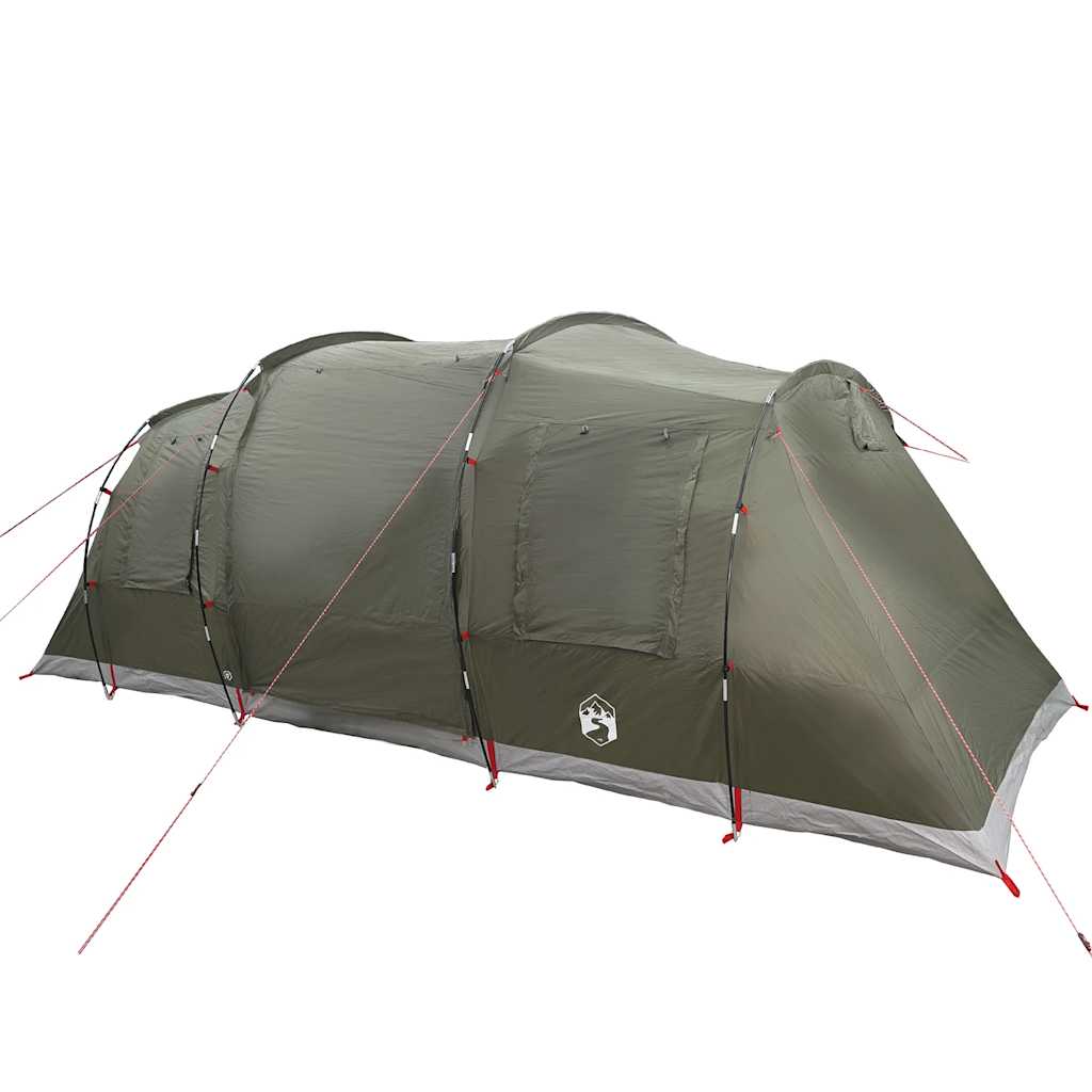 vidaXL Tente familiale tunnel 6 personnes vert olive imperméable - Image 3