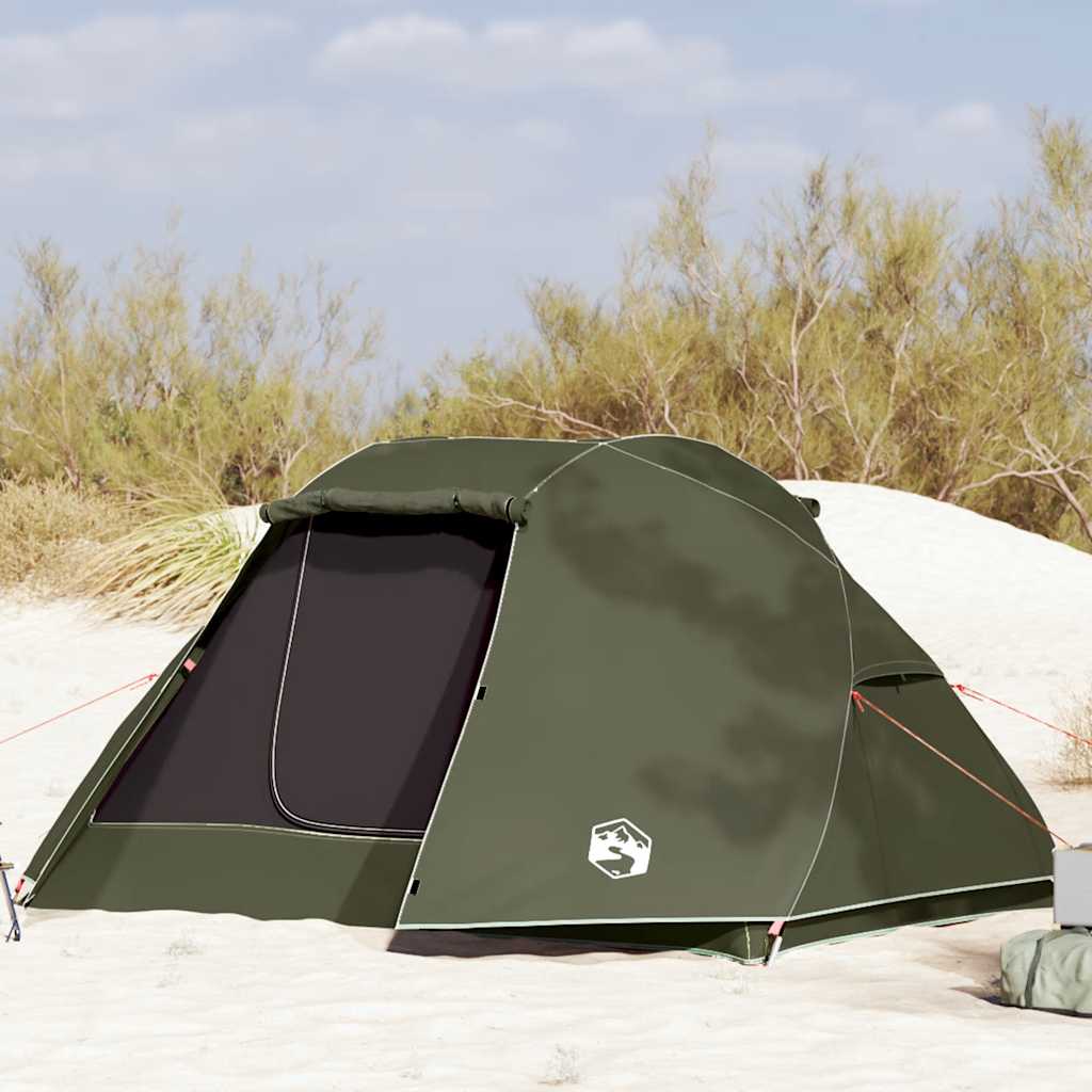 vidaXL Tente de pêche 5 personnes vert olive imperméable