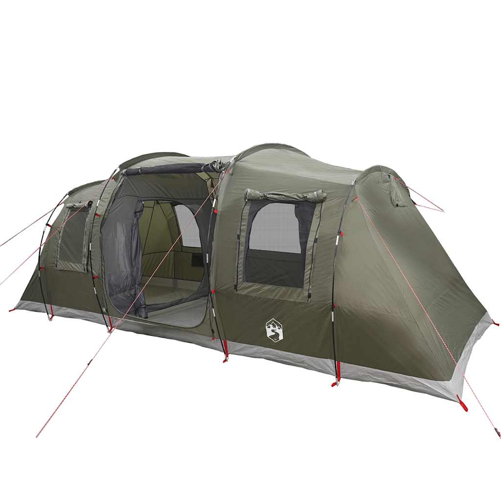 vidaXL Tente familiale tunnel 6 personnes vert olive imperméable - Image 5