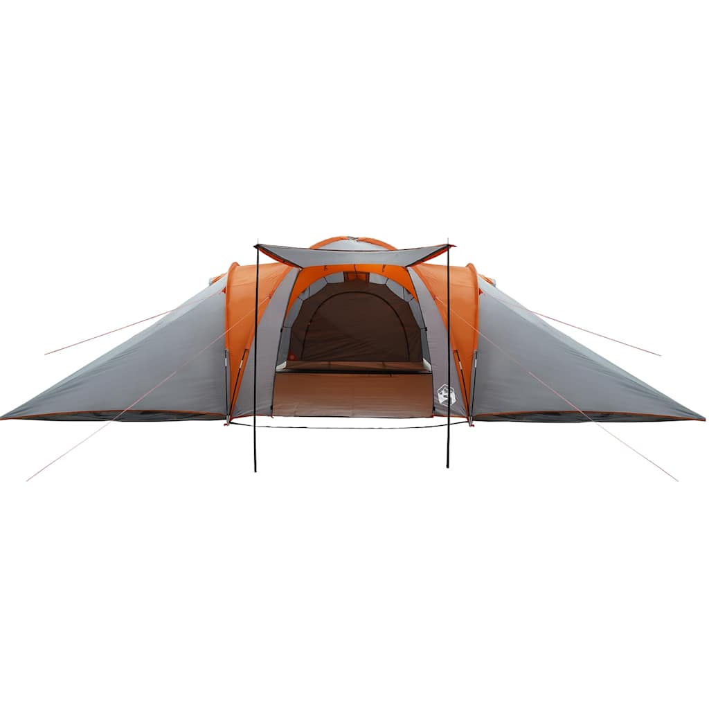 vidaXL Tente familiale à dôme 6 personnes gris et orange imperméable - Image 6