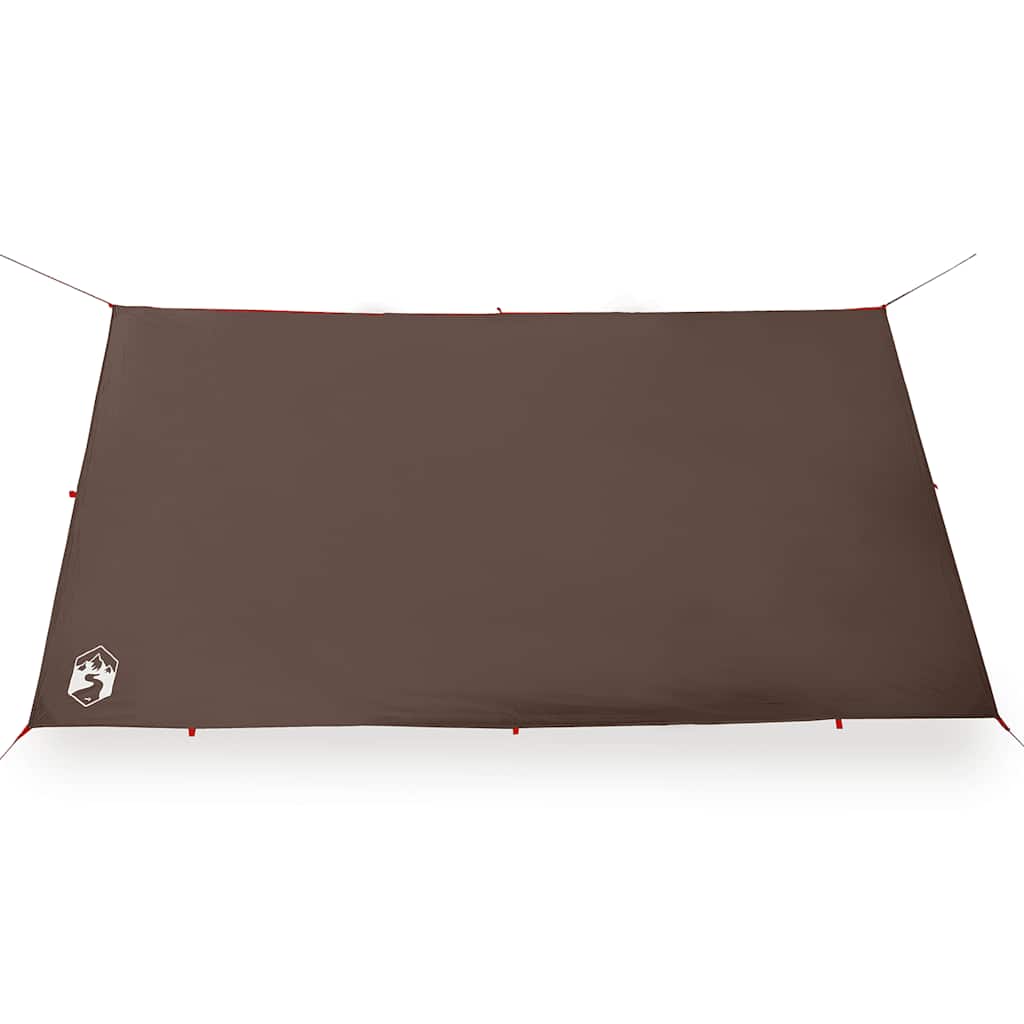 vidaXL Bâche de camping marron 366x306 cm imperméable - Image 5