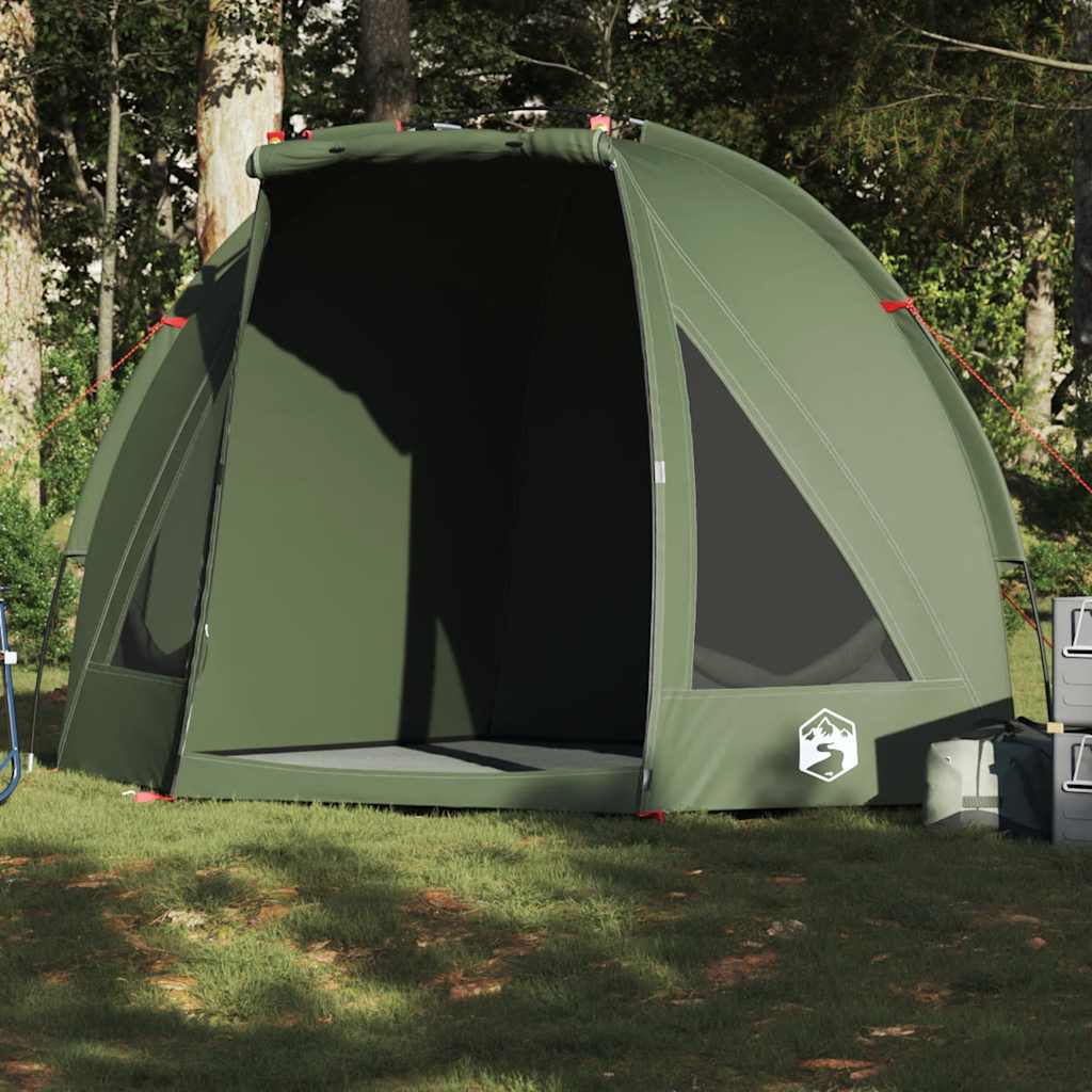 vidaXL Tente de pêche vert olive imperméable