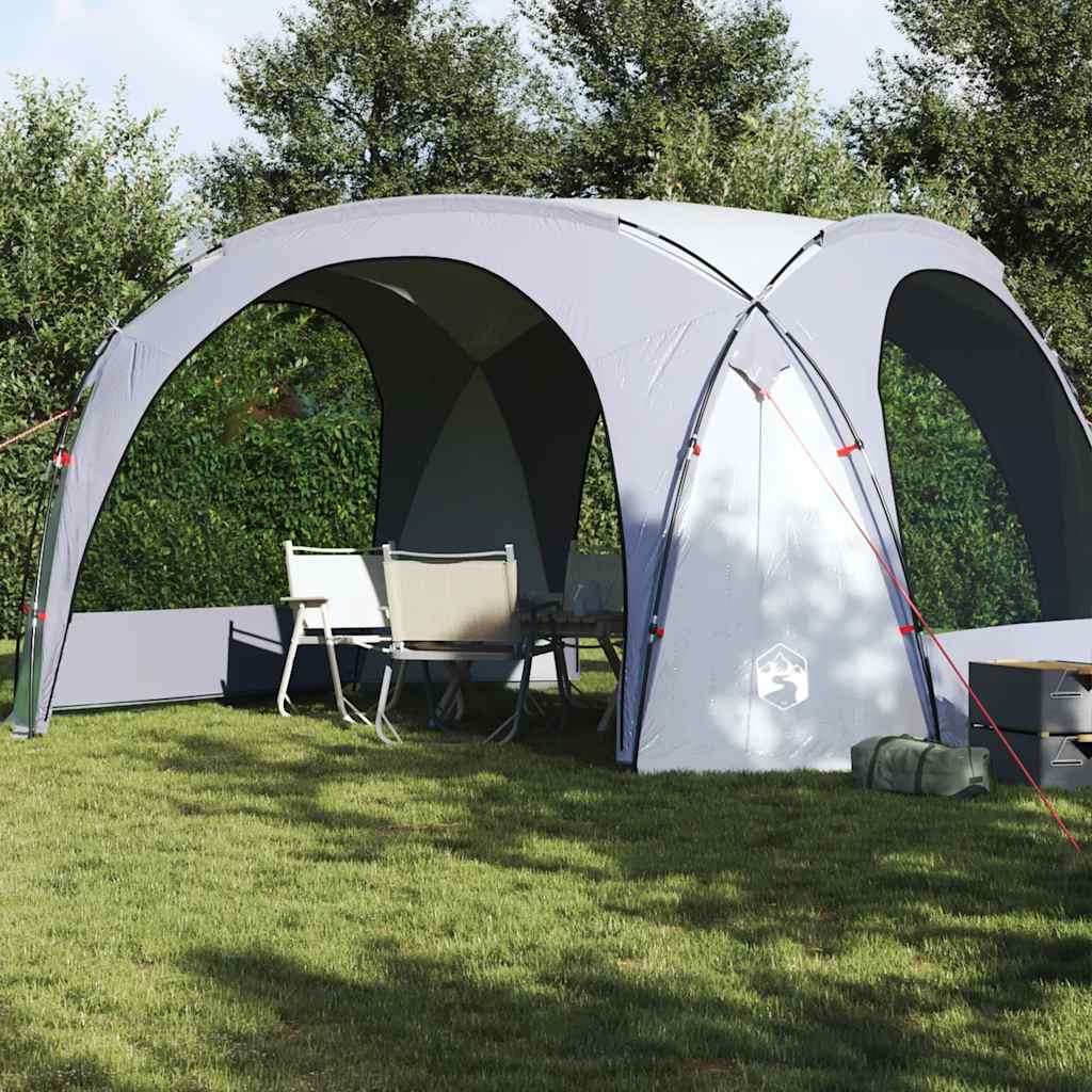 vidaXL Tente de réception blanc et gris imperméable