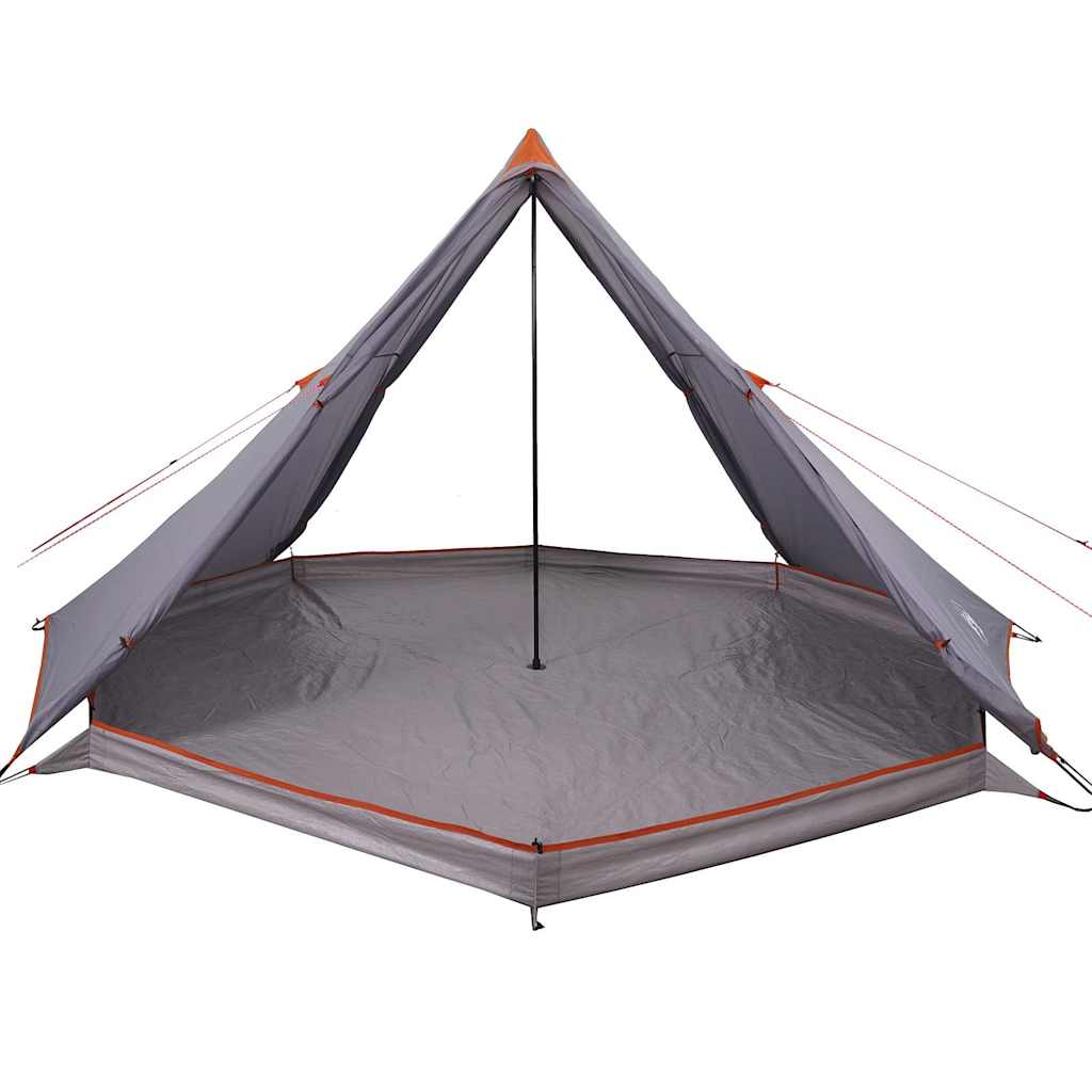 vidaXL Tente familiale tipi 8 personnes gris et orange imperméable - Image 5
