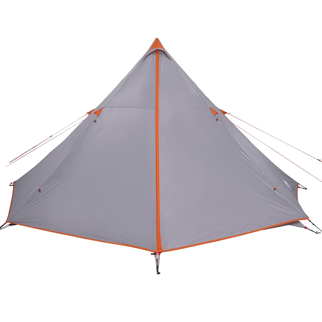vidaXL Tente familiale tipi 8 personnes gris et orange imperméable - Image 6