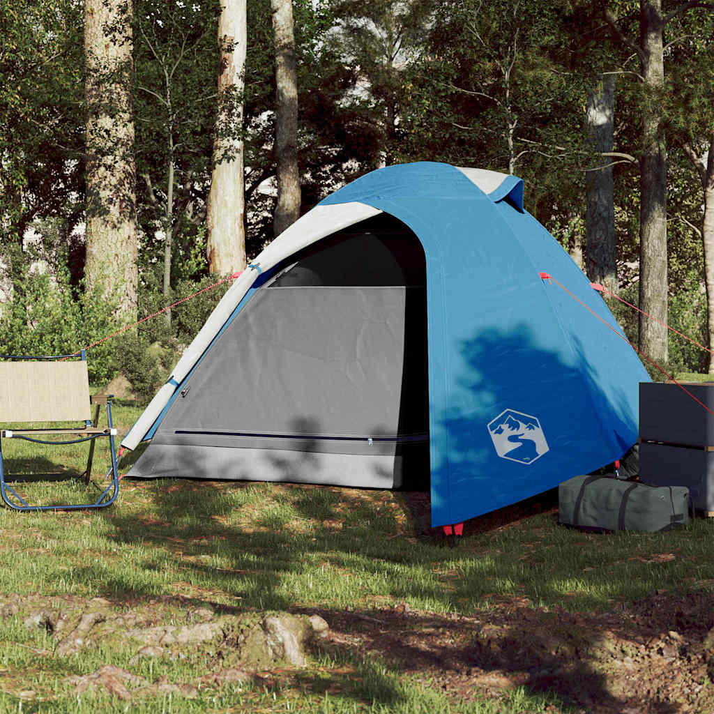vidaXL Tente de camping à dôme 3 personnes bleu imperméable - Image 3