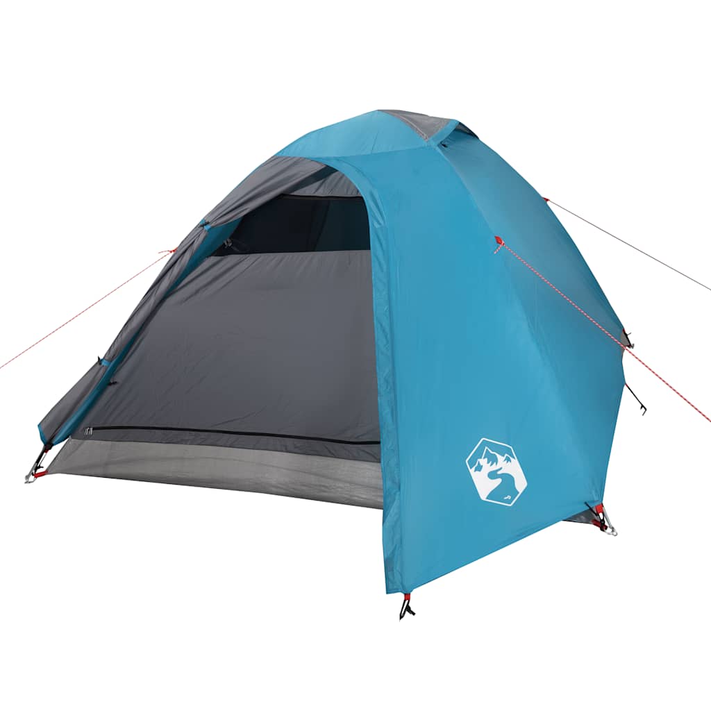 vidaXL Tente de camping à dôme 3 personnes bleu imperméable - Image 4