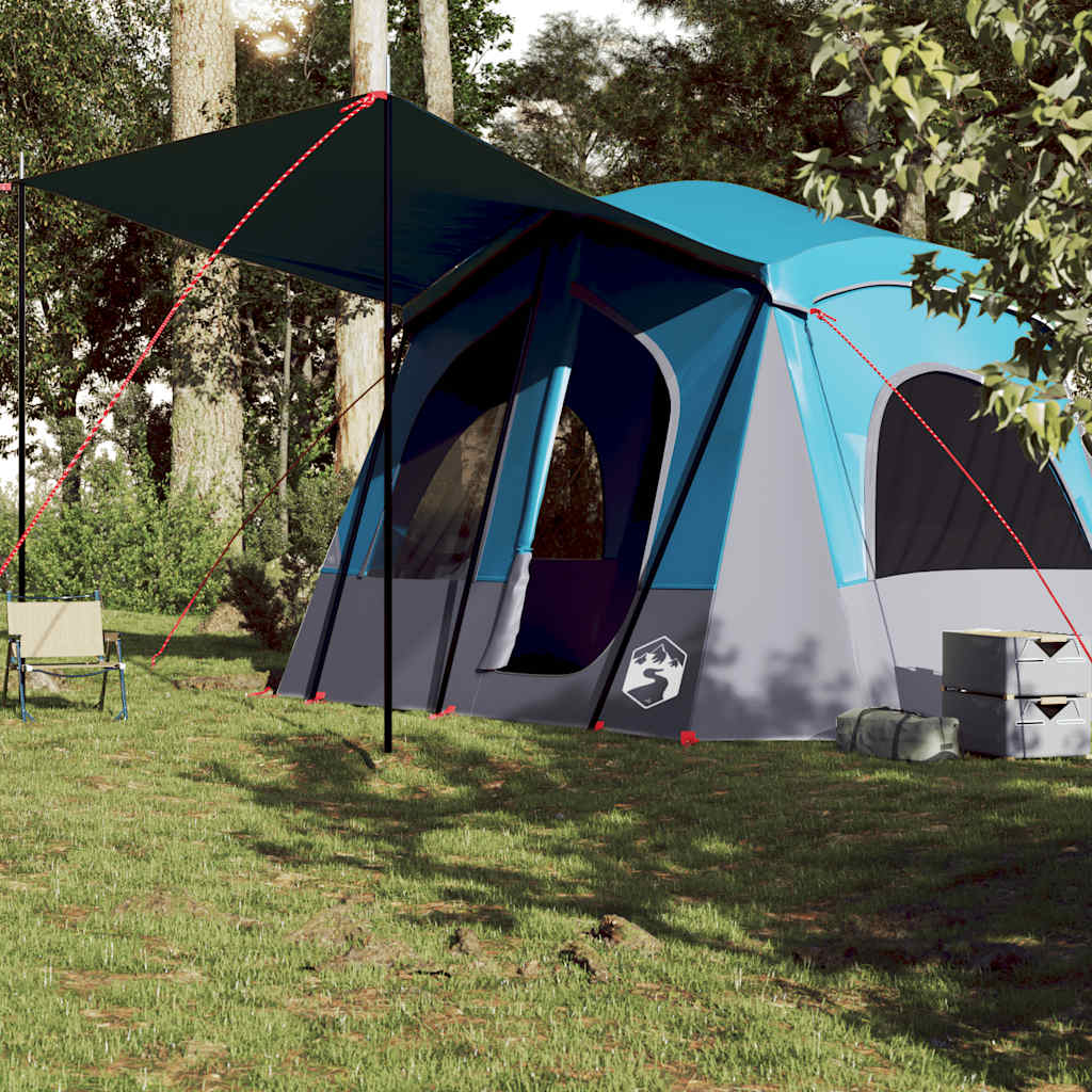 vidaXL Tente de camping de cabine 5 personnes bleu imperméable - Image 4