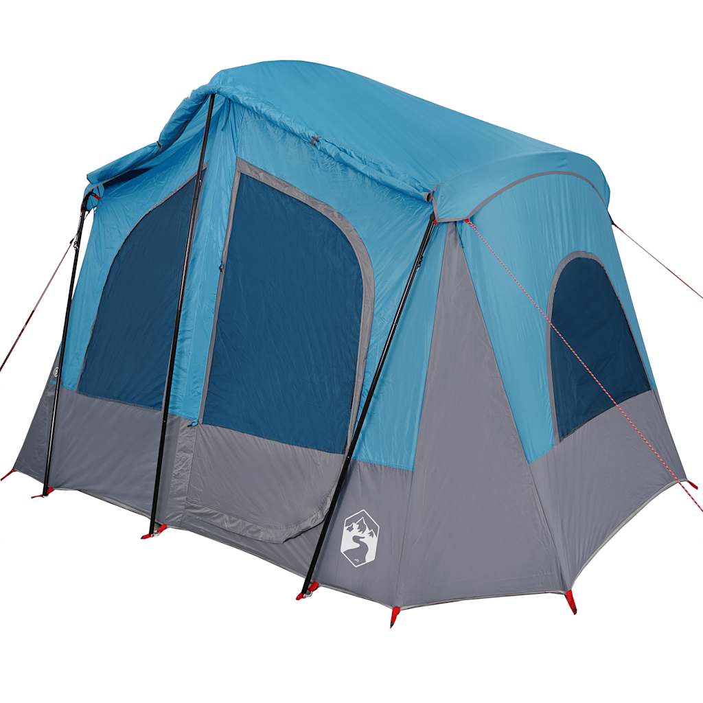 vidaXL Tente de camping de cabine 5 personnes bleu imperméable - Image 6
