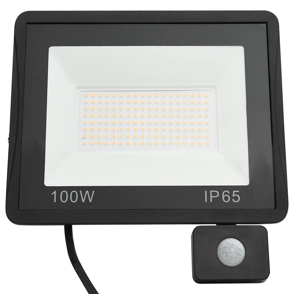 vidaXL Projecteur à LED avec capteur 100 W Blanc chaud - Image 4