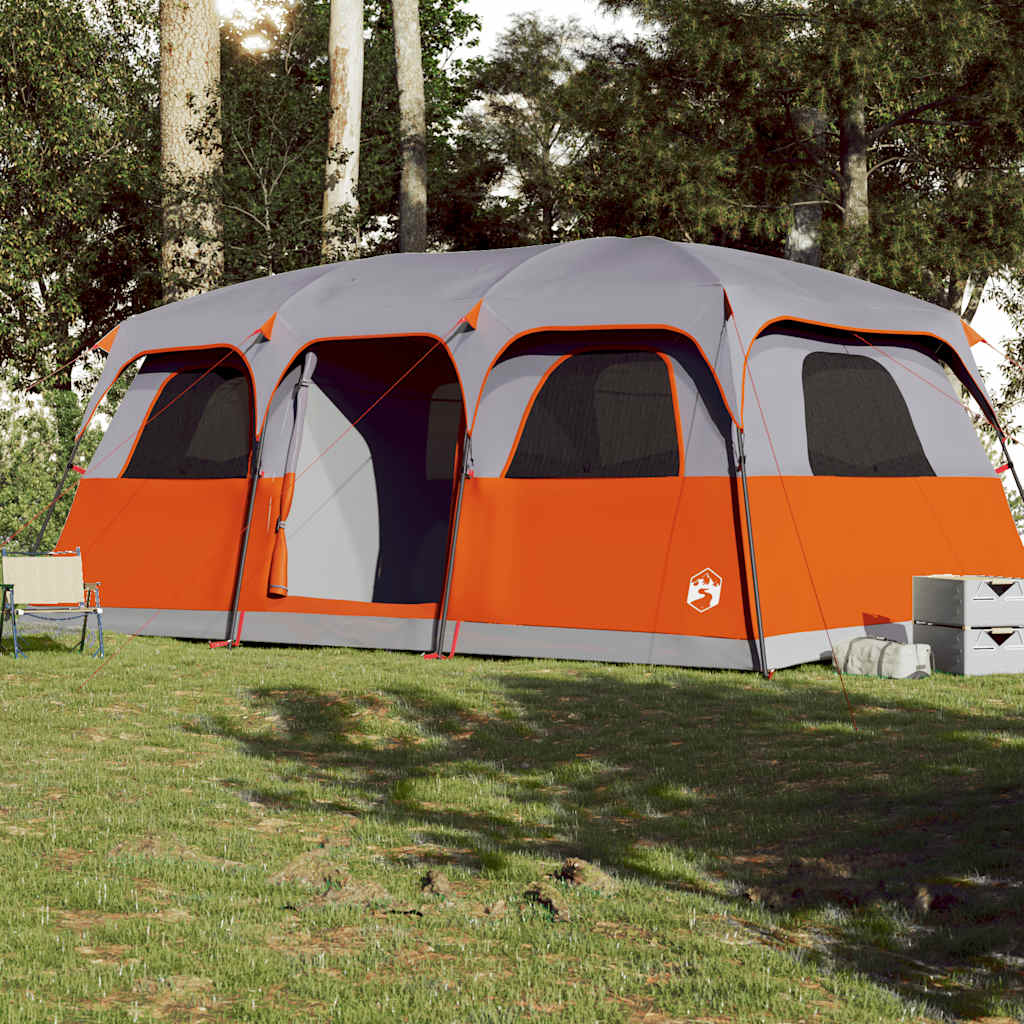 vidaXL Tente de cabine familiale 10 personnes gris imperméable - Image 3