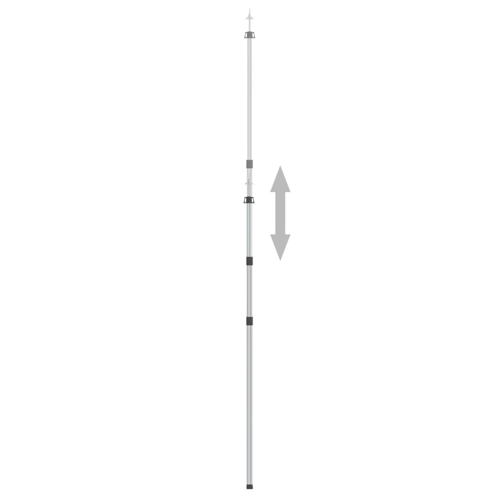 vidaXL Mât de bâche télescopique avec longueur de 102-260 cm Aluminium - Image 5