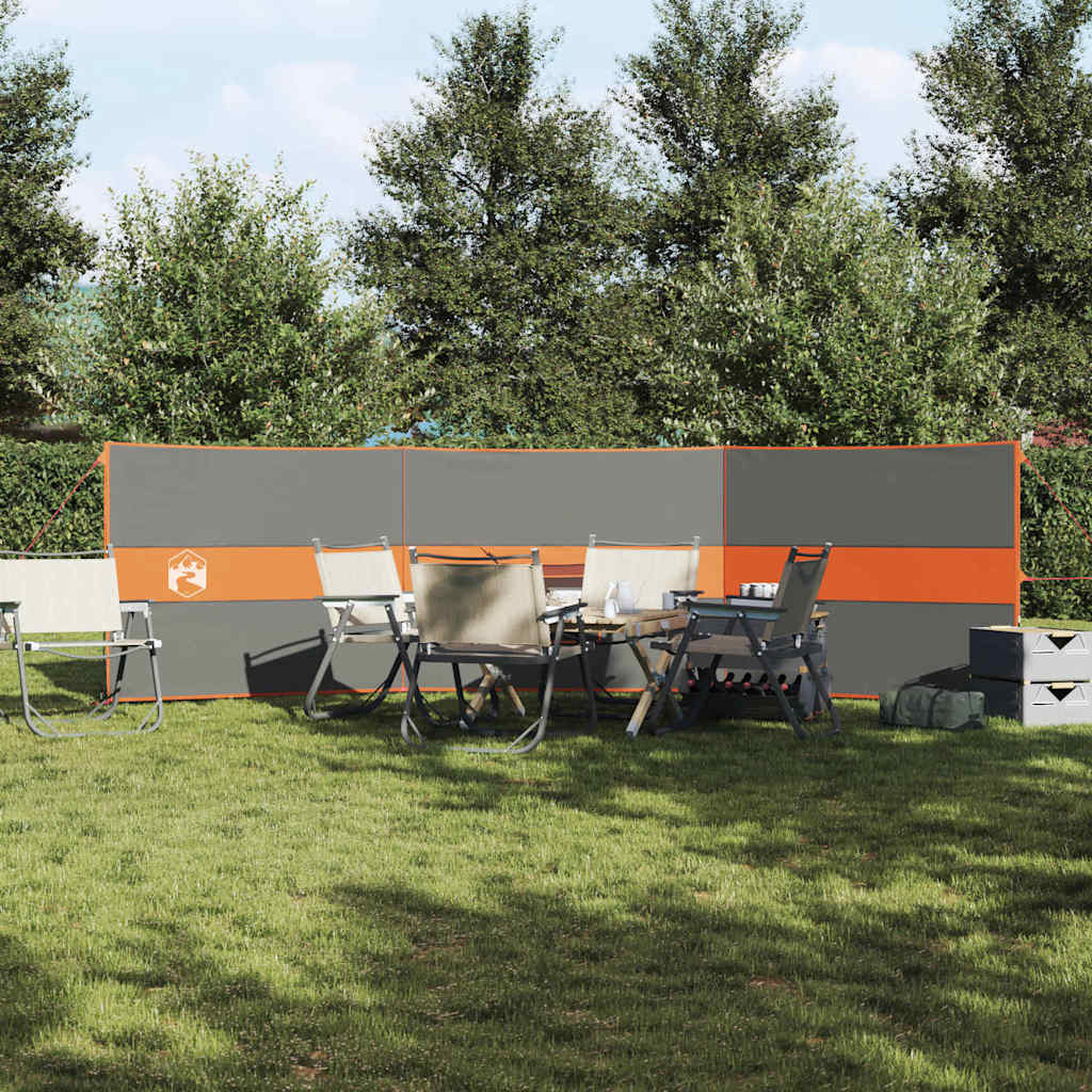 vidaXL Brise-vent de camping gris et orange 490x123 cm imperméable - Image 3